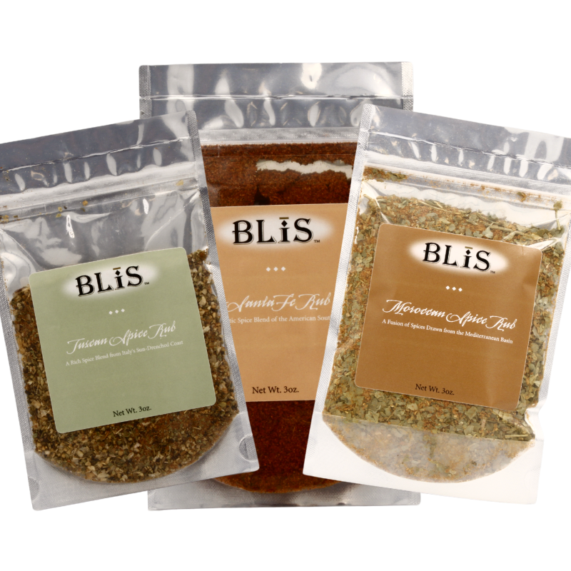BLiS Gourmet International Spice Rub 3 Pack